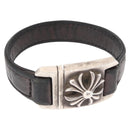 Chrome Hearts CH Plus Harness Clasp 7 Inch Bracelet Ag925 Black Auth 146388M-1