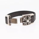 Chrome Hearts CH Plus Harness Clasp 7 Inch Bracelet Ag925 Black Auth 146388M-10