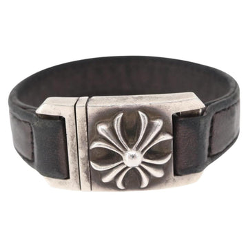 Chrome Hearts CH Plus Harness Clasp 7 Inch Bracelet Ag925 Black Auth 146388M - 0