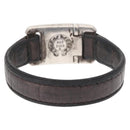 Chrome Hearts CH Plus Harness Clasp 7 Inch Bracelet Ag925 Black Auth 146388M-3