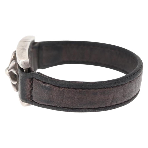 Chrome Hearts CH Plus Harness Clasp 7 Inch Bracelet Ag925 Black Auth 146388M