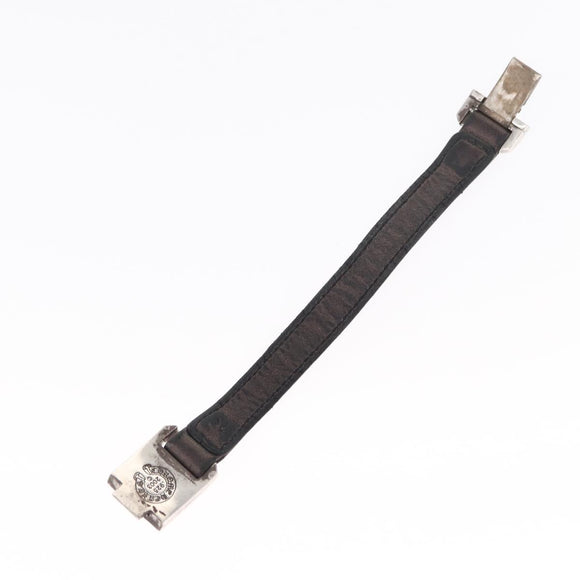 Chrome Hearts CH Plus Harness Clasp 7 Inch Bracelet Ag925 Black Auth 146388M