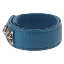 Chrome Hearts 3 Buttons 2 Snaps Pyramid Cross Button Bracelet Blue Auth 146389M-4