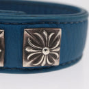 Chrome Hearts 3 Buttons 2 Snaps Pyramid Cross Button Bracelet Blue Auth 146389M-8