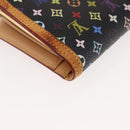 LOUIS VUITTON Multicolor Portefeuille Viennois Wallet Black M92988 Auth 146412-16