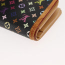 LOUIS VUITTON Multicolor Portefeuille Viennois Wallet Black M92988 Auth 146412-7