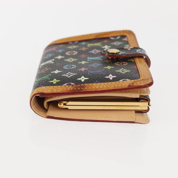LOUIS VUITTON Multicolor Portefeuille Viennois Wallet Black M92988 Auth 146412