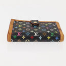 LOUIS VUITTON Multicolor Portefeuille Viennois Wallet Black M92988 Auth 146412-6