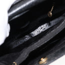 GUCCI Bamboo Hand Bag Leather Black Gold 002 1186 0260 Auth 146413-16