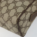 GUCCI GG Supreme Web Sherry Line Bag PVC Beige Gold 001 56 0852 Auth 146414-12