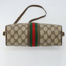 GUCCI GG Supreme Web Sherry Line Bag PVC Beige Gold 001 56 0852 Auth 146414-9