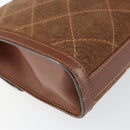 GUCCI Shoulder Bag Suede Leather Brown Gold Auth 146416-17