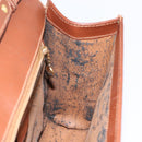 GUCCI Shoulder Bag Suede Leather Brown Gold Auth 146416-20