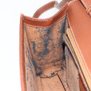 GUCCI Shoulder Bag Suede Leather Brown Gold Auth 146416-21