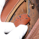 GUCCI Shoulder Bag Suede Leather Brown Gold Auth 146416-12