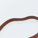 GUCCI Shoulder Bag Suede Leather Brown Gold Auth 146416-14