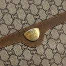 GUCCI GG Plus Supreme Web Sherry Line Tote Bag PVC Beige Gold Auth 146421-18