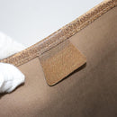 GUCCI GG Plus Supreme Web Sherry Line Tote Bag PVC Beige Gold Auth 146421-11