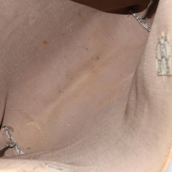 GUCCI GG Plus Supreme Web Sherry Line Tote Bag PVC Beige Gold Auth 146421