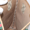 GUCCI GG Plus Supreme Web Sherry Line Tote Bag PVC Beige Gold Auth 146421-20