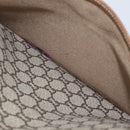 GUCCI GG Plus Supreme Web Sherry Line Tote Bag PVC Beige Gold Auth 146421-21