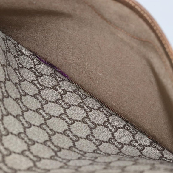 GUCCI GG Plus Supreme Web Sherry Line Tote Bag PVC Beige Gold Auth 146421