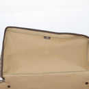 GUCCI GG Supreme Web Sherry Line Travel Bag PVC Beige Gold Auth 146422-21