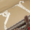 GUCCI GG Supreme Web Sherry Line Travel Bag PVC Beige Gold Auth 146422-11