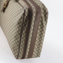 GUCCI GG Supreme Web Sherry Line Travel Bag PVC Beige Gold Auth 146422-3