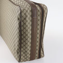 GUCCI GG Supreme Web Sherry Line Travel Bag PVC Beige Gold Auth 146422-4