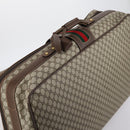 GUCCI GG Supreme Web Sherry Line Travel Bag PVC Beige Gold Auth 146422-6