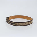GUCCI GG Canvas Interlocking Belt 37.4"" Beige Silver 114876 Auth 146423-3