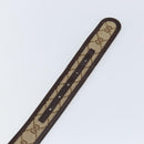 GUCCI GG Canvas Interlocking Belt 37.4"" Beige Silver 114876 Auth 146423-8