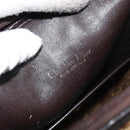 Christian Dior Trotter Canvas Hand Bag Brown Gold Auth 146427-18