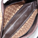 Christian Dior Trotter Canvas Hand Bag Brown Gold Auth 146427-11