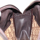 Christian Dior Trotter Canvas Hand Bag Brown Gold Auth 146427-20