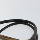 Christian Dior Trotter Canvas Hand Bag Brown Gold Auth 146427-8
