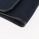 Christian Dior Trotter Canvas Chain Shoulder Bag Navy Gold Auth 146428-10