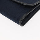 Christian Dior Trotter Canvas Chain Shoulder Bag Navy Gold Auth 146428-11