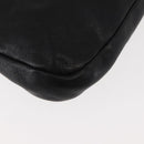 Jimmy Choo Studs Clutch Bag Leather Black Gold Auth 146429-15