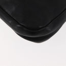 Jimmy Choo Studs Clutch Bag Leather Black Gold Auth 146429-16