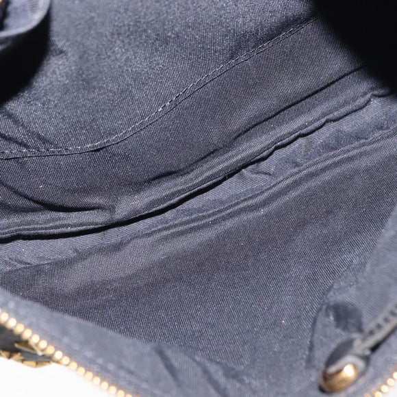 Jimmy Choo Studs Clutch Bag Leather Black Gold Auth 146429