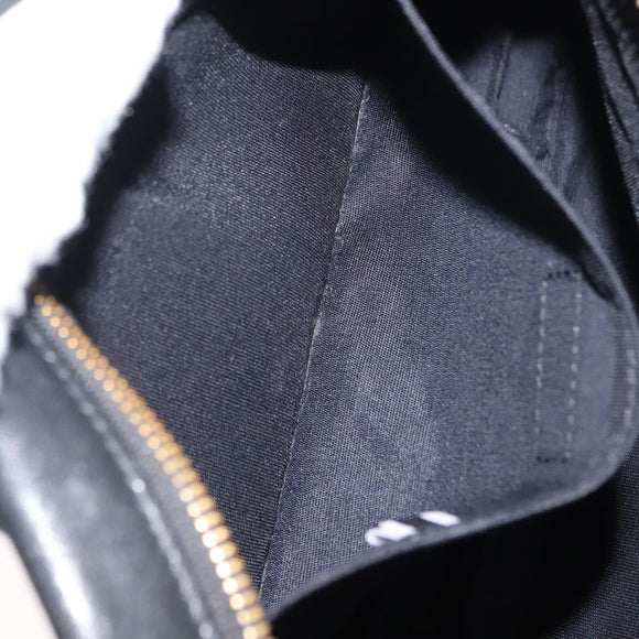 Jimmy Choo Studs Clutch Bag Leather Black Gold Auth 146429