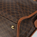 CELINE Macadam Canvas Hand Bag PVC Brown Gold Auth 146433-9