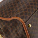 CELINE Macadam Canvas Hand Bag PVC Brown Gold Auth 146433-14