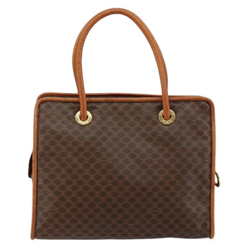 CELINE Macadam Canvas Hand Bag PVC Brown Gold Auth 146433 - 0