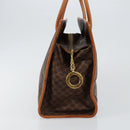 CELINE Macadam Canvas Hand Bag PVC Brown Gold Auth 146433-4