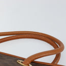 CELINE Macadam Canvas Hand Bag PVC Brown Gold Auth 146433-8