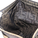FENDI Zucca Canvas Pouch Black Brown Auth 146439-11