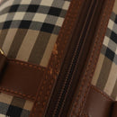 Burberrys Nova Check Hand Bag Canvas Beige Gold Auth 146440-7